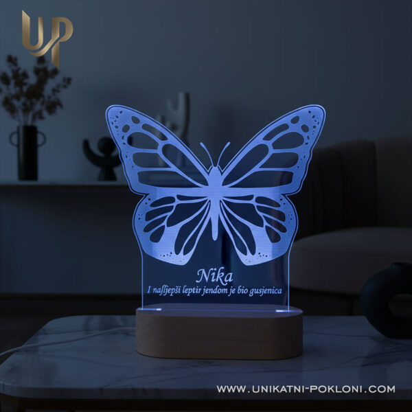 Personalizirana LED lampa - Leptir 7 lampa za dječju sobu