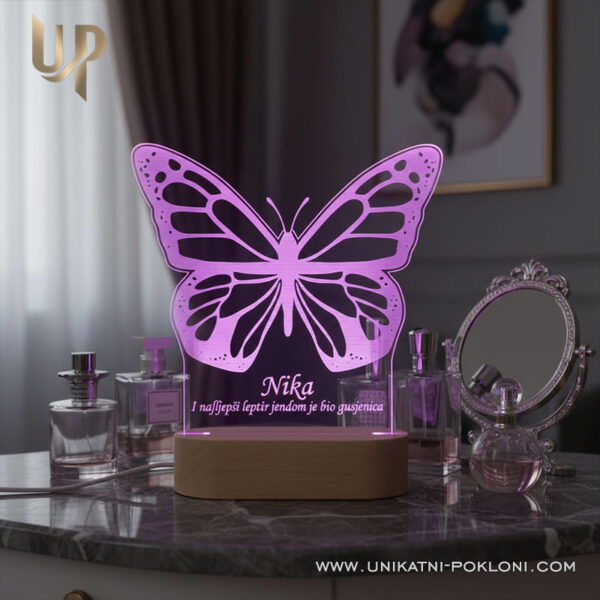 Personalizirana LED lampa - Leptir 1 leptir lampa