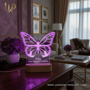 Personalizirana LED lampa - Leptir 22 leptir poklon za nju