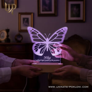 Personalizirana LED lampa - Leptir 18 pokloni za djecu