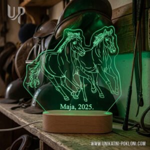 Poklon za Ljubitelje Konja - Personalizirana LED lampa 11 što pokloniti jahaču konja
