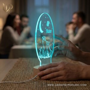 Ambijentalna LED lampa medvjedići - Unikatni Pokloni uređenje dječje sobe led lampa
