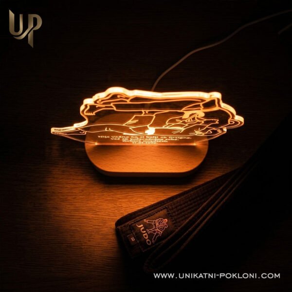 JUDO - ambijentalna LED lampa - Unikatni Pokloni Judo dar