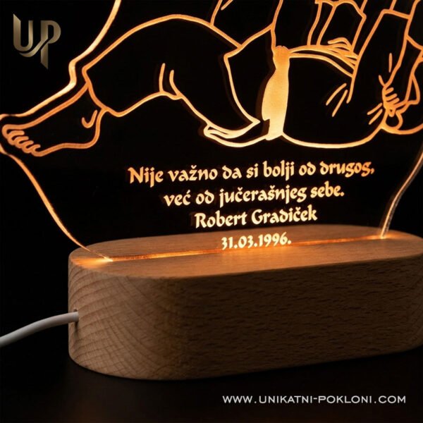 JUDO - ambijentalna LED lampa - Unikatni Pokloni Najbolji judo poklon