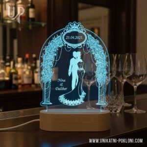 Pokloni za mladence ideje koje tražite - Personalizirana LED lampa 16 Originalan poklon za mladence na vjenčanju