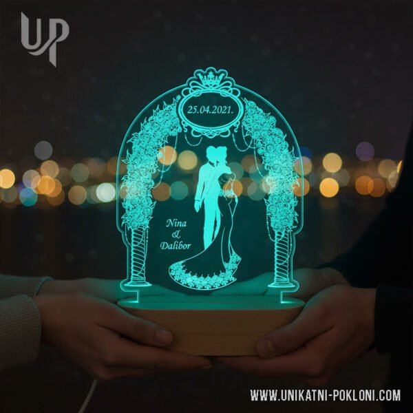 Pokloni za mladence ideje koje tražite - Personalizirana LED lampa 5 Poklon za mladence