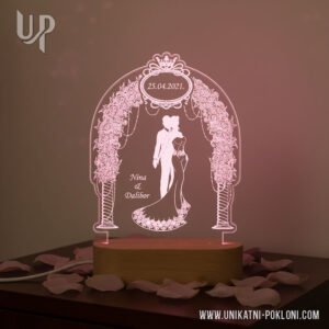 Pokloni za mladence ideje koje tražite - Personalizirana LED lampa 14 Poklon za mladence na vjenčanju