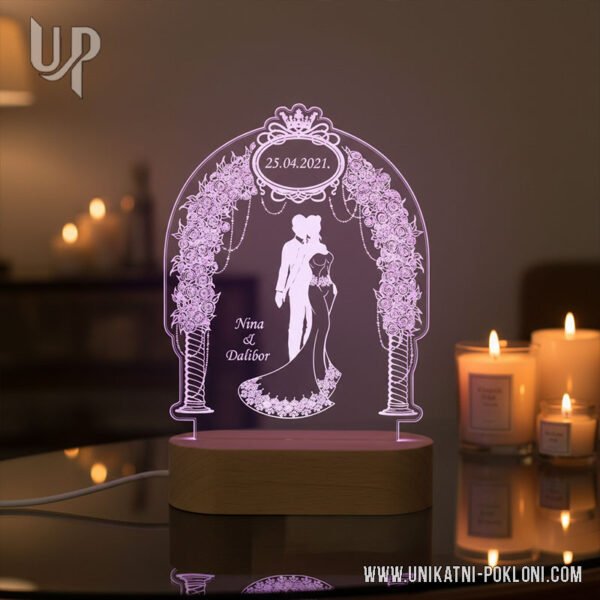 Pokloni za mladence ideje koje tražite - Personalizirana LED lampa 6 Pokloni za mladence