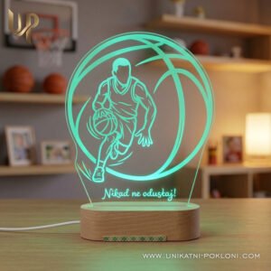 Poklon za ljubitelje košarke - Personalizirana LED lampa Košarka - Unikatni pokloni Što pokloniti košarkašu