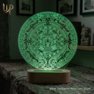 Astečki kalendar - noćna LED lampa - Unikatni Pokloni astečki horoskop