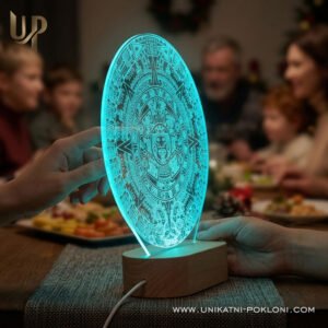 Astečki kalendar - noćna LED lampa - Unikatni Pokloni drevni kalendar maya Tzolkin Majanski kalendar