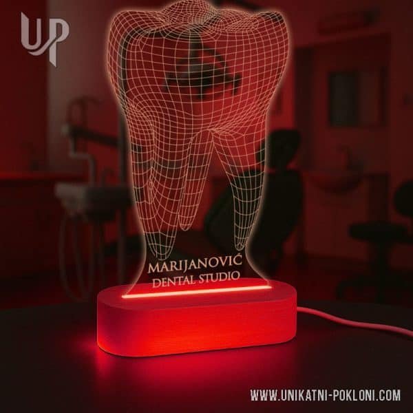 Zub - LED lampa 1 dekoracija za zubarsku ordinaciju