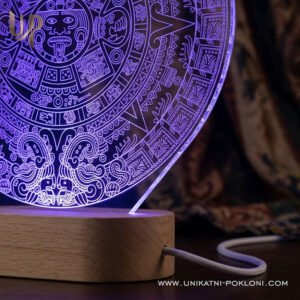 Astečki kalendar - noćna LED lampa - Unikatni Pokloni majanski horoskop