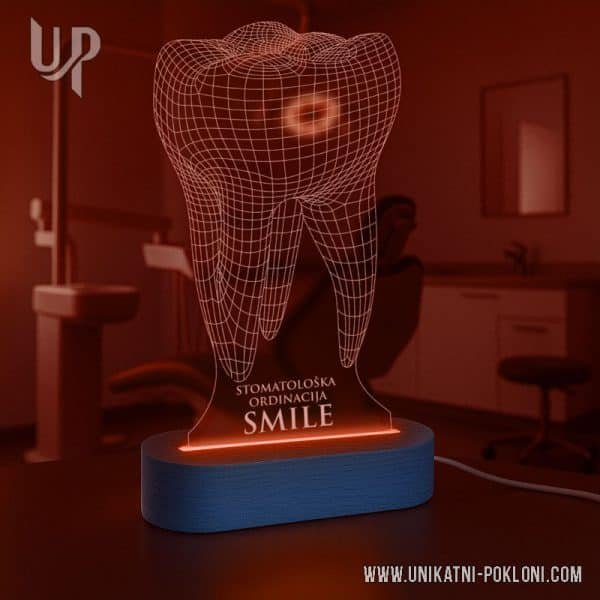 Zub - LED lampa 4 poklon za zubara