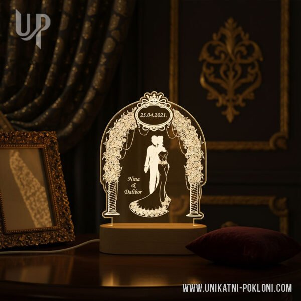 Pokloni za mladence ideje koje tražite - Personalizirana LED lampa 8 što pokloniti na svadbi