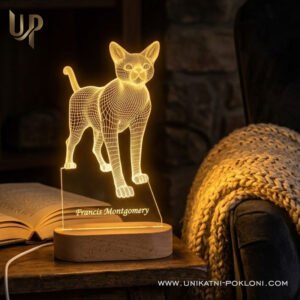 Poklon za ljubitelje mačaka- Personalizirana LED lampa - Unikatni Pokloni Cat lovers gift