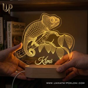 Kameleon - LED lampa - Unikatni Pokloni Dar za ljubitelje kameleona - personalizirani pokloni