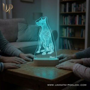 Doberman - Personalizirana LED lampa za ljubitelje i vlasnike dobermana - Unikatni Pokloni Doberman - unikatna LED lampa s personalizacijom za vlasnike pasa