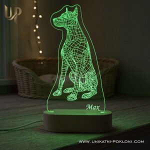 LED lampa Doberman - originalan poklon za vlasnike dobermana