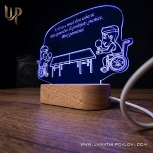 Stolni tenis za osobe s invaliditetom - Ambijentalna LED noćna lampa - Unikatni Pokloni Para stolni tenis pokloni