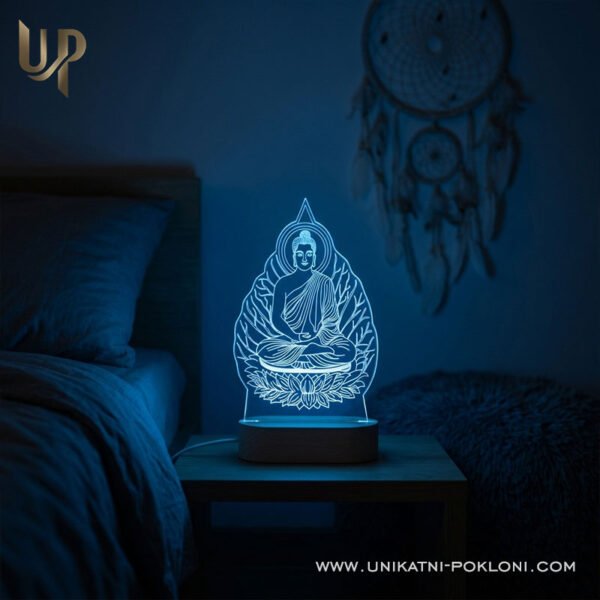 Buddha - ambijentalna LED lampa - Unikatni pokloni Personalizirana lampa za meditaciju
