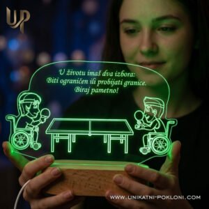 Stolni tenis za osobe s invaliditetom - Ambijentalna LED noćna lampa - Unikatni Pokloni Poklon za osobu s invaliditetom