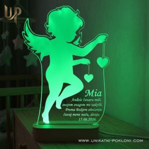 Anđeo čuvar - Personalizirana LED lampa - Unikatni Pokloni Pokloni za djecu