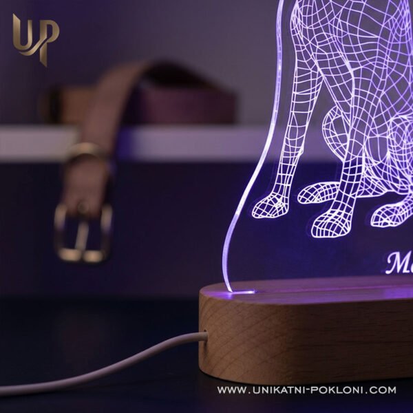 Doberman - Personalizirana LED lampa za ljubitelje i vlasnike dobermana - Unikatni Pokloni Što kupiti vlasniku dobermana