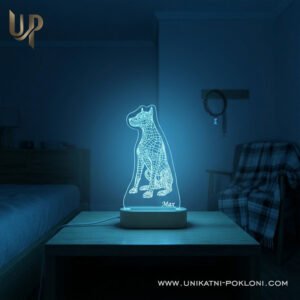 Doberman - Personalizirana LED lampa za ljubitelje i vlasnike dobermana - Unikatni Pokloni Što pokloniti vlasniku dobermana