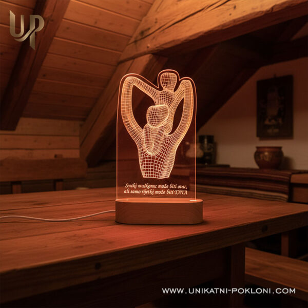 Poklon za dan očeva - Personalizirana LED lampa 5 dar za dan očeva