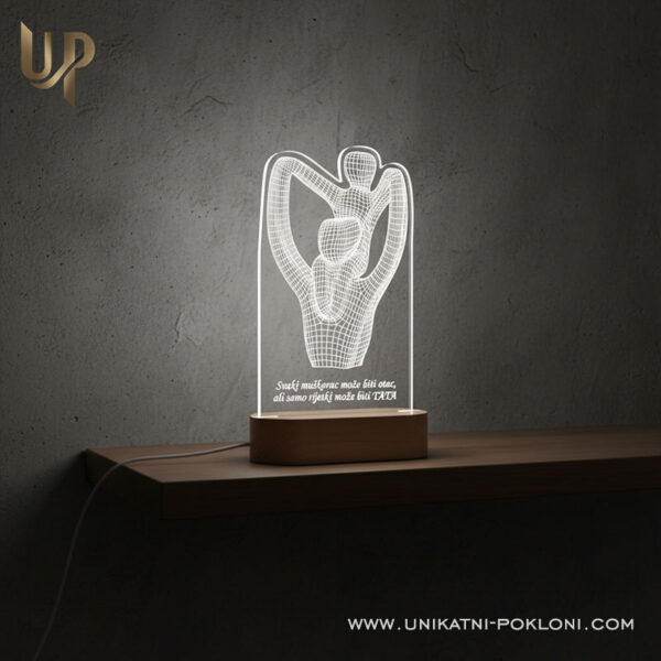 Poklon za dan očeva - Personalizirana LED lampa 3 najbolji poklon za moga tatu