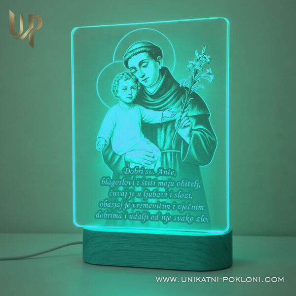 Sveti Ante - Personalizirana LED lampa 6 Antun Padovanski