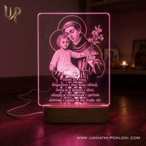Sveti Ante - Personalizirana LED lampa - Unikatni Pokloni Sveti Ante - zaštitnik obitelji