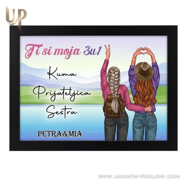 poklon-za-kumu Moja 3u1 - Poklon za kumu - Personalizirani poster kojega sami kreirate - personalizirani poklon