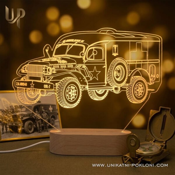 Personalizirana LED lampa - Ambijentalna lampa sa slikom vašeg auta - Unikatni Pokloni Što pokloniti šoferu