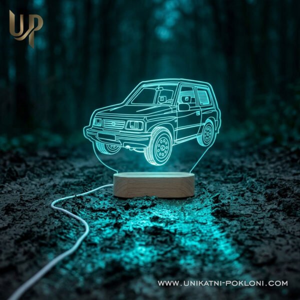 Personalizirana LED lampa - Ambijentalna lampa sa slikom vašeg auta - Unikatni Pokloni Super poklon za vozača