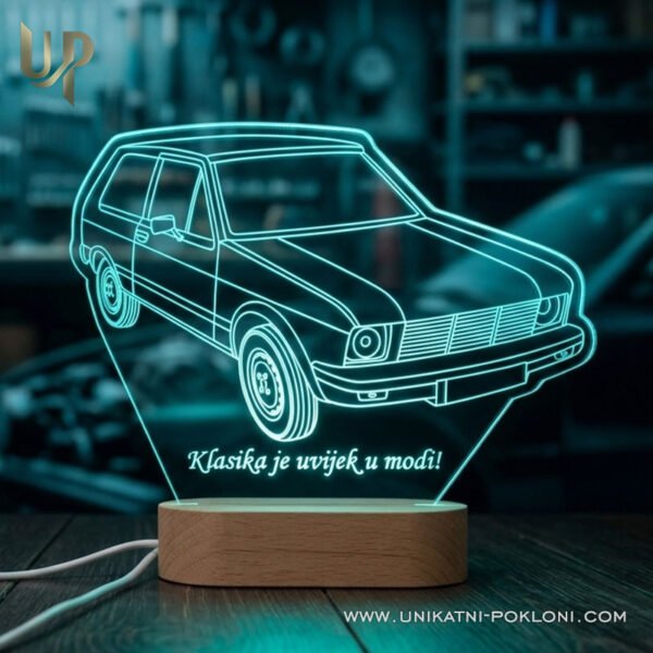 Personalizirana LED lampa - Ambijentalna lampa sa slikom vašeg auta - Unikatni Pokloni Personalizirana LED lampa - Ambijentalna lampa sa slikom vašeg auta - personalizirani poklon
