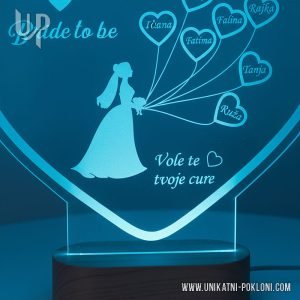 Personalizirana LED lampa - Bride to be - Slika 9