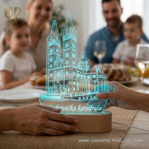 Đakovačka katedrala - ambijentalna LED noćna lampa 12 Đakovačka katedrala - Vjerski personalizirani pokloni