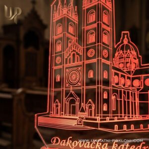 Đakovačka katedrala - ambijentalna LED noćna lampa 13 Đakovačka katedrala - Vjerski personalizirani pokloni