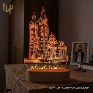 Đakovačka katedrala - ambijentalna LED noćna lampa 10 Đakovačka katedrala - Vjerski personalizirani pokloni