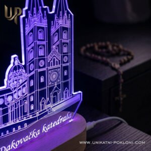 Đakovačka katedrala - ambijentalna LED noćna lampa 14 Đakovačka katedrala - Vjerski personalizirani pokloni