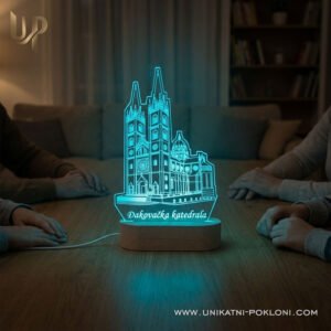 Đakovačka katedrala - ambijentalna LED noćna lampa 15 Đakovačka katedrala - Vjerski personalizirani pokloni