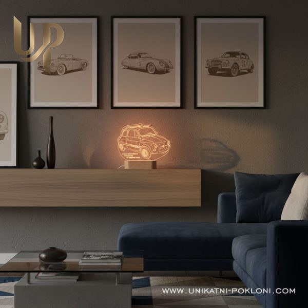 Personalizirana LED lampa - Fićo 3 LED LAMPA FICO Abarth 2