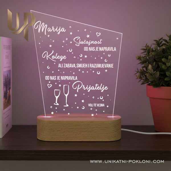 Personalizirana LED lampa - Poklon za kolegicu 8 Najbolji poklon za kolegicu