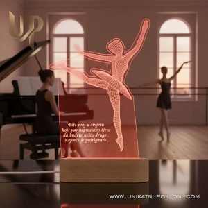 Personalizirana LED lampa - Balerina 16 Originalni poklon za balerine