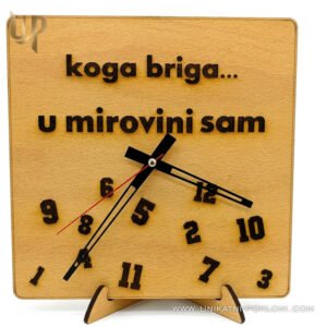 Personalizirani drveni sat - "Penzionerski" sat - poklon za odlazak u mirovinu - Slika 2