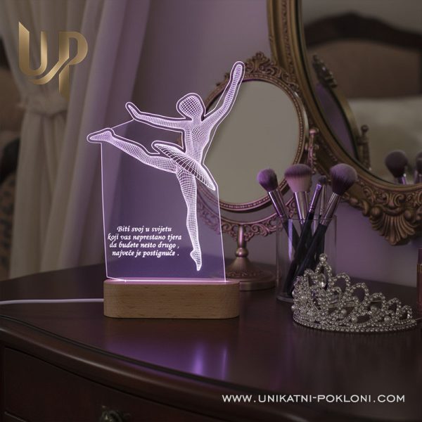 Personalizirana LED lampa - Balerina 5 Personalizirani poklon za balerinu