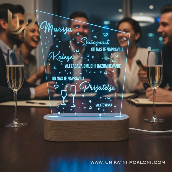 Personalizirana LED lampa - Poklon za kolegicu 6 Poklon za kolegicu u uredu