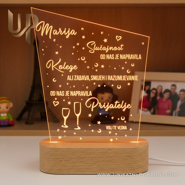 Personalizirana LED lampa - Poklon za kolegicu 5 Pokloni za kolegicu